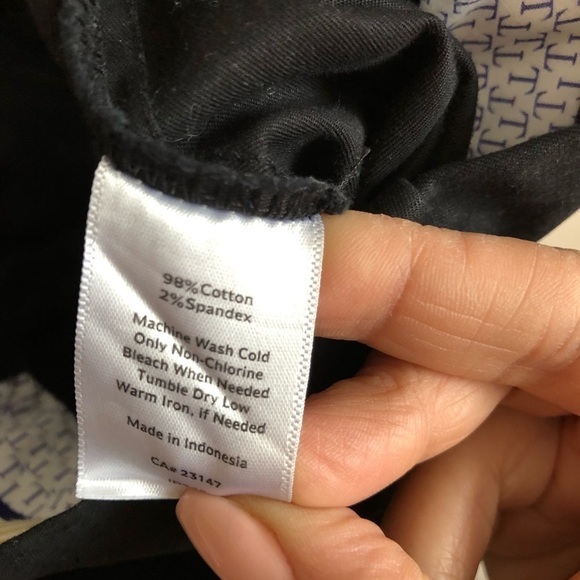 Talbots Black Curvy Relaxed Cropped Chino Pants - Picture 7 of 8